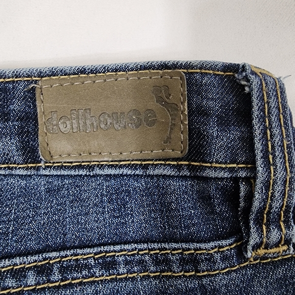 Dollhouse jeans size 9 blue denim waist 32 skinny - Picture 15 of 16